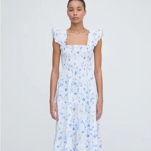 The Ellie Nap Dress - Blue Botanical
